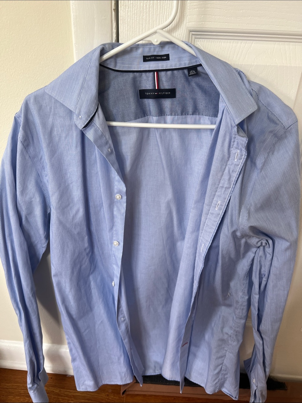 Tommy Hilfiger Light Blue Men's Dress Shirt - Button Front